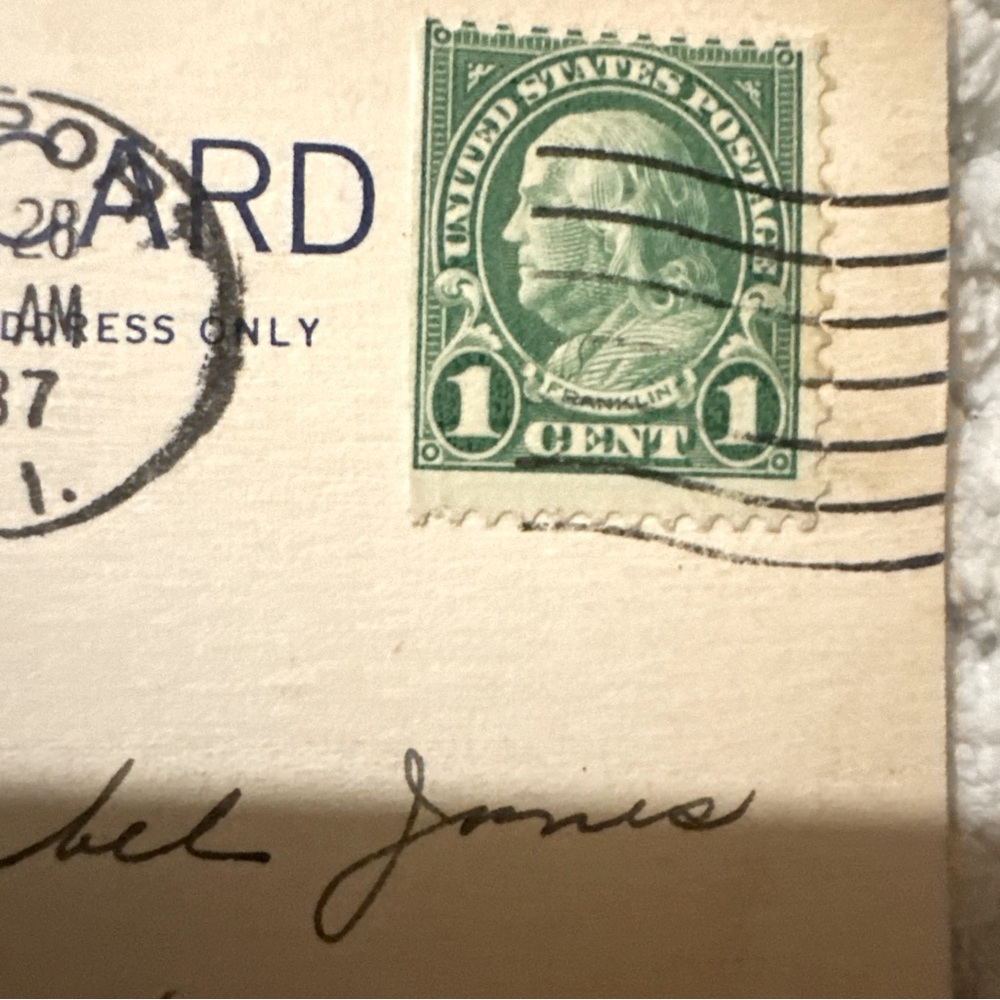 Benjamin Franklin one cent stamp 1923